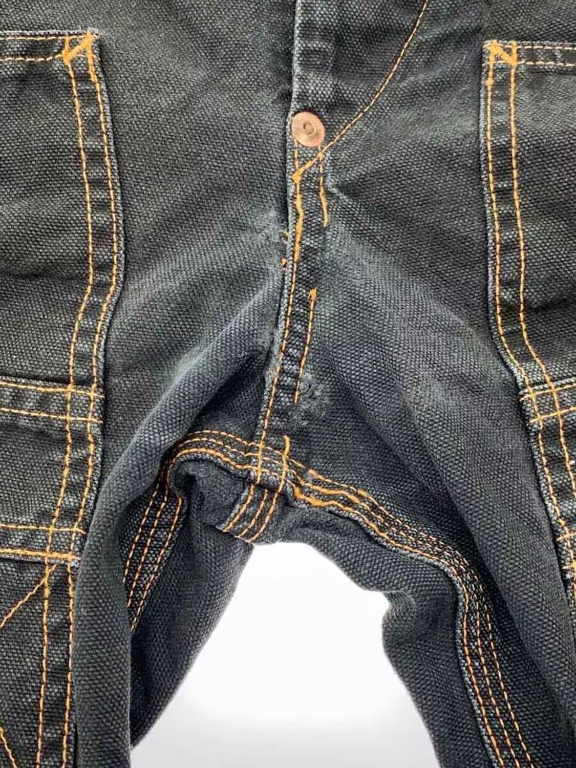 캐피탈 씬 캔버스 와이드 럼버 팬츠 블랙 상품이미지7