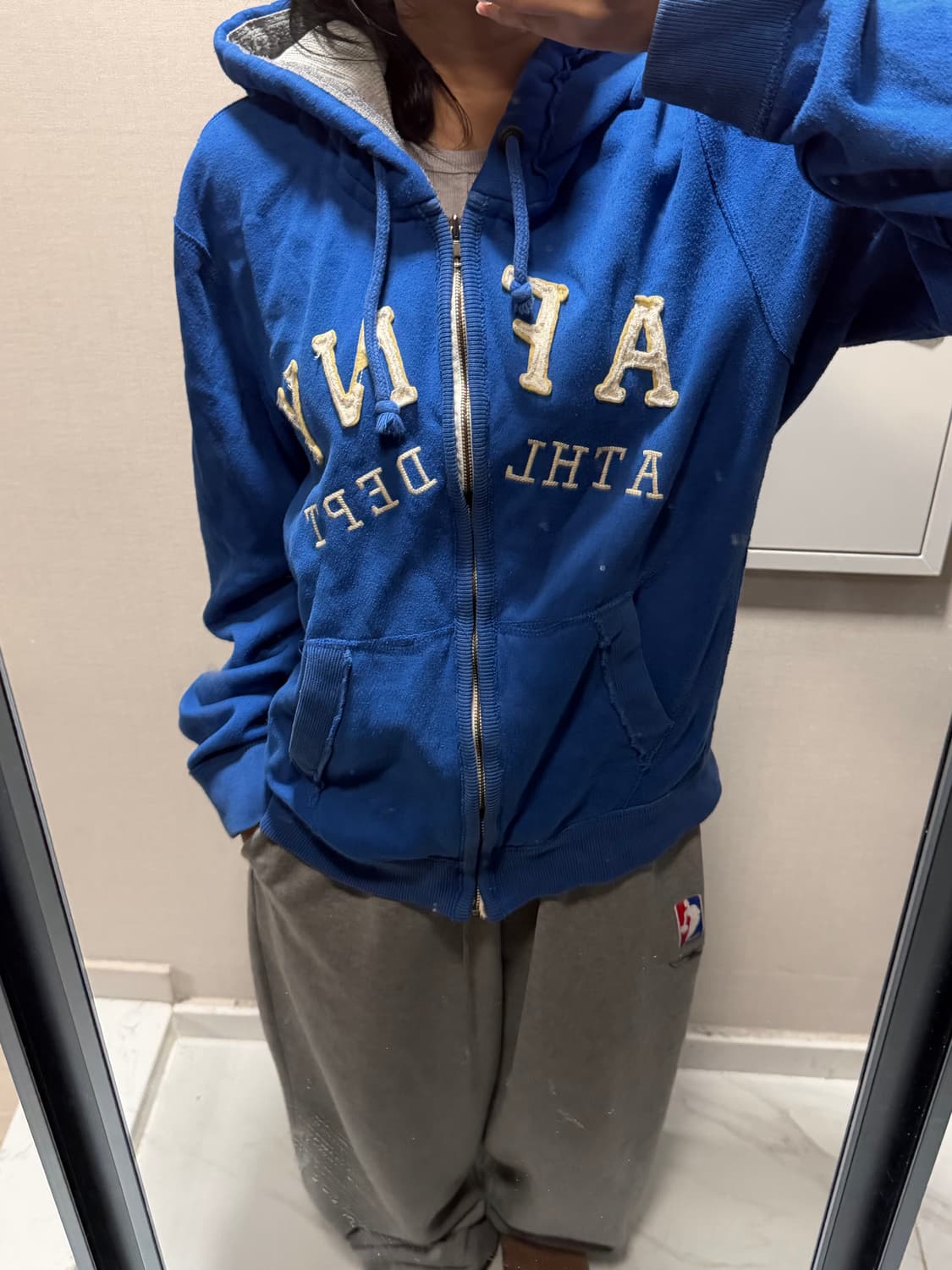 아베크롬비 블루 후드집업 L 상품이미지1