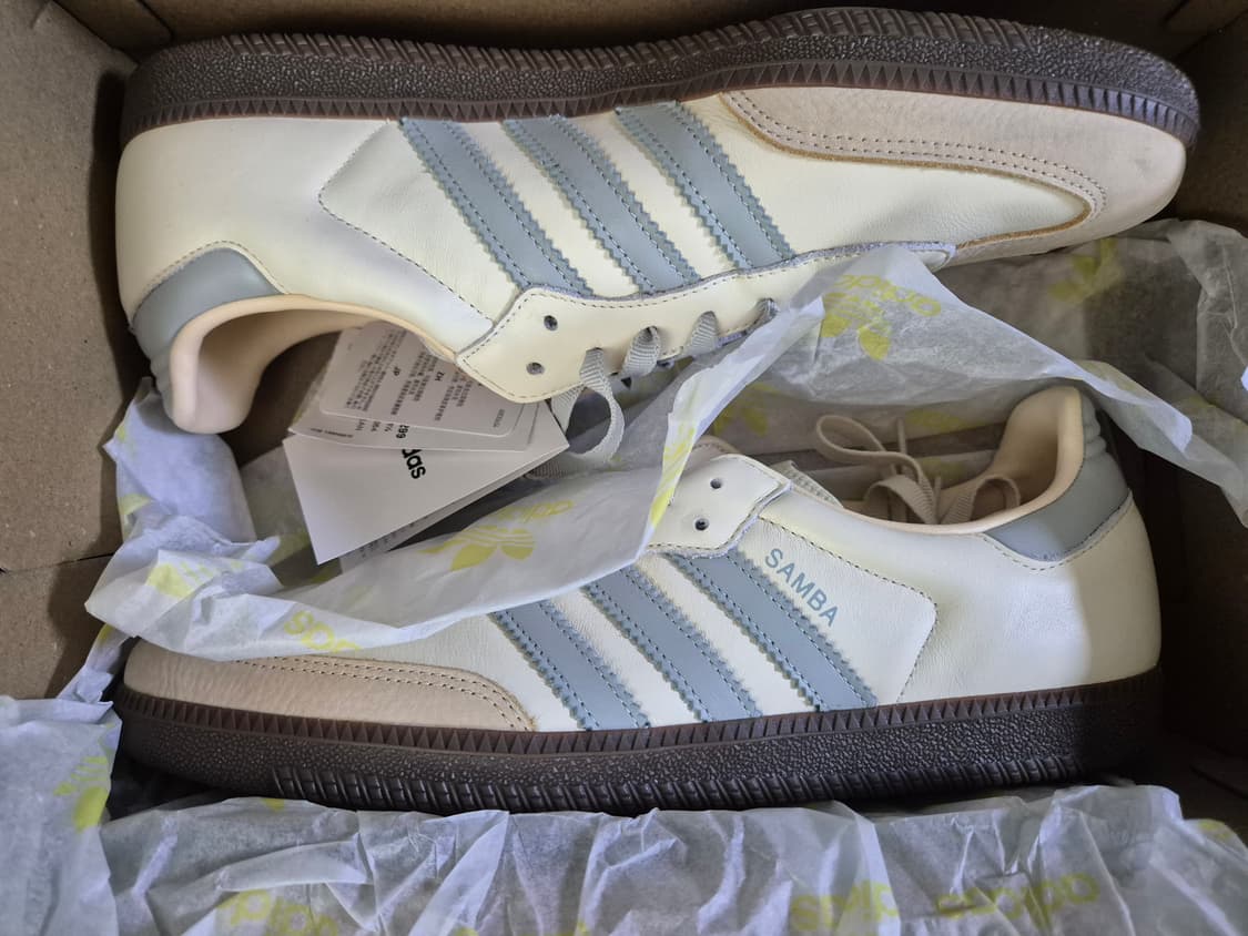 (새상품) 아디다스 삼바 OG 크림 화이트 원더 실버 상품이미지1