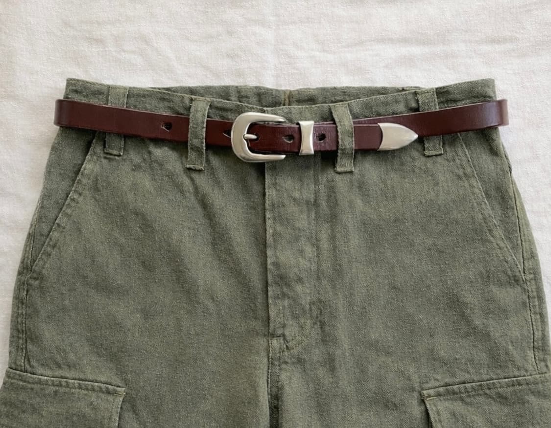 버건디 소가죽벨트 상품이미지1