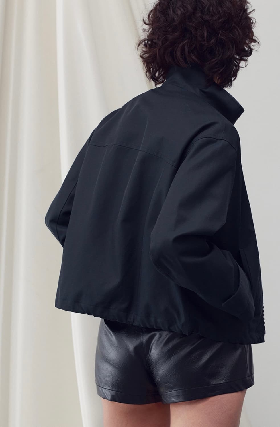 RE RHEE) COTTON BLOUSON JACKET (Navy) 상품이미지4