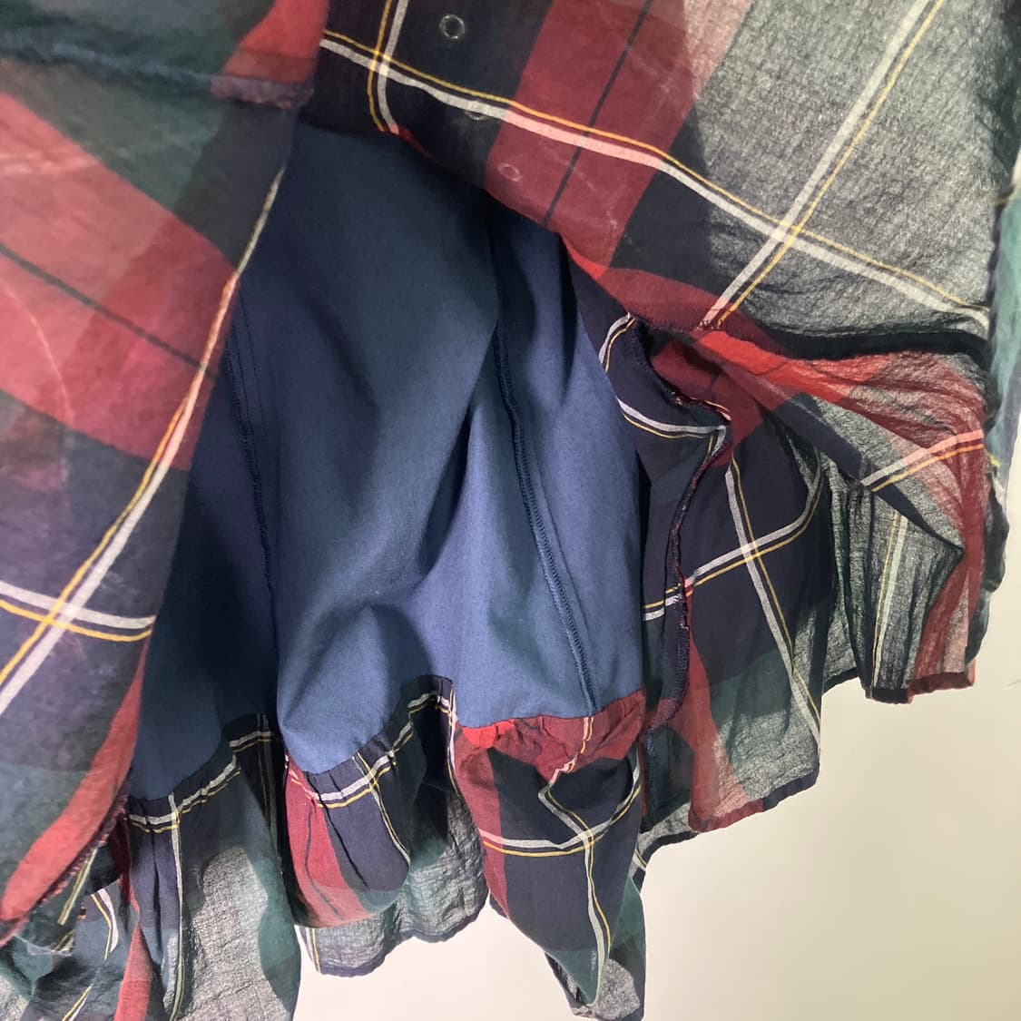 버버리 블루 라벨 체크 비대칭 미니 스커트 36 상품이미지7