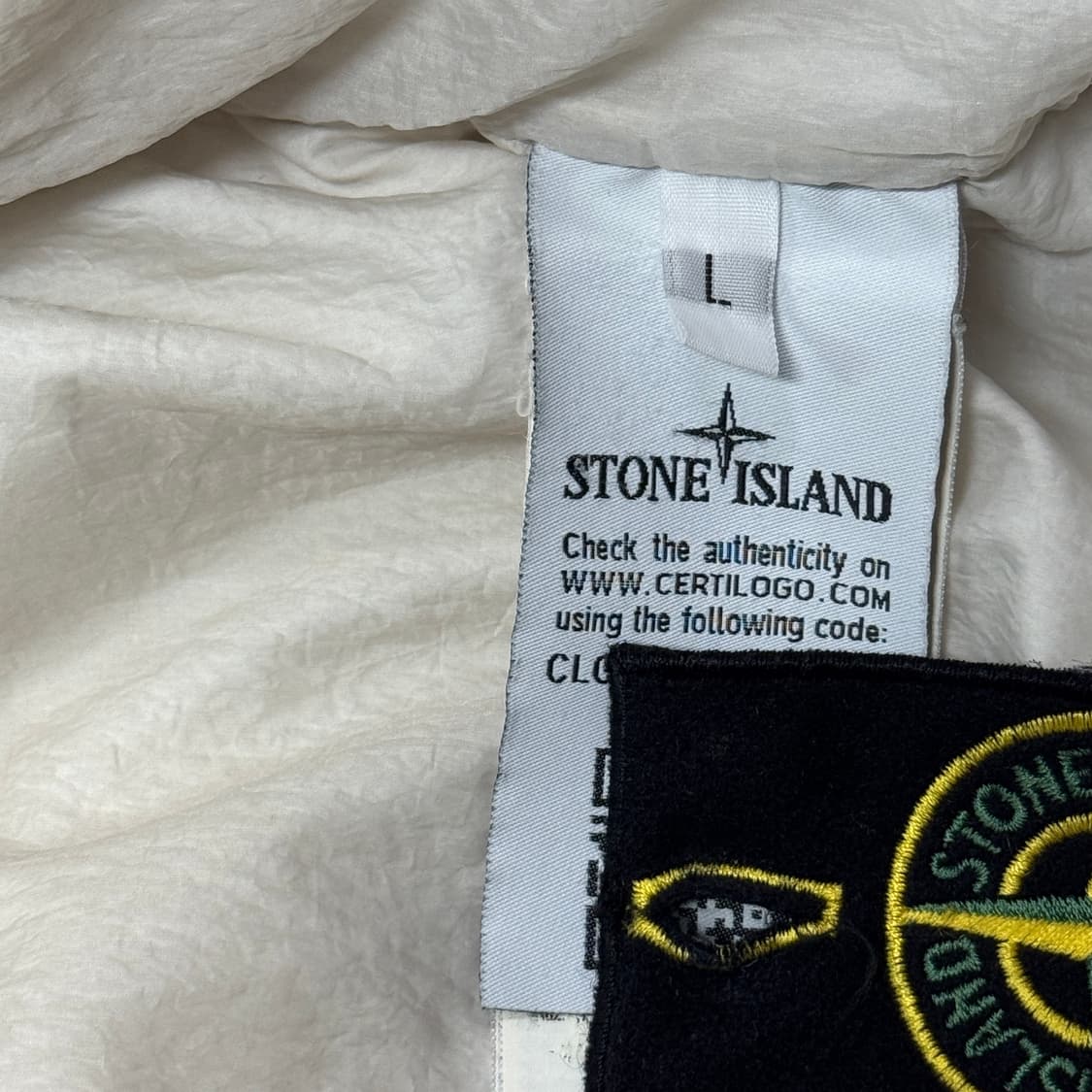 스톤아일랜드 가먼트 다이드 크림 크링클랩스 L 상품이미지6