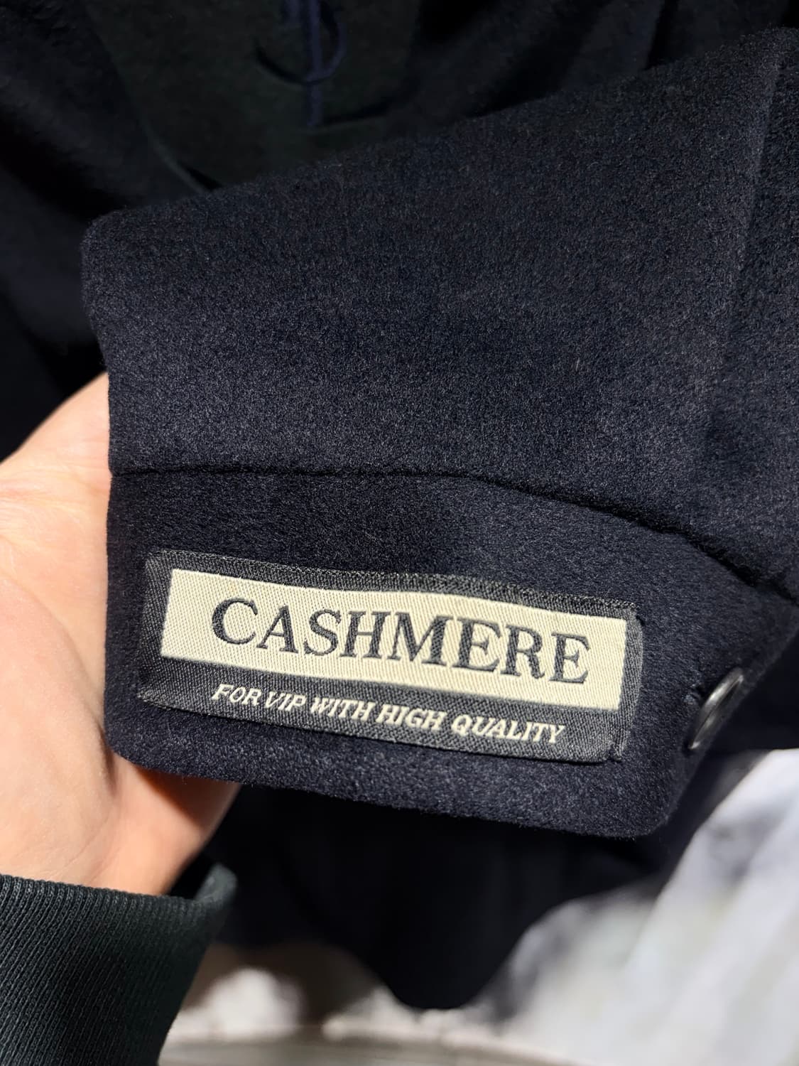 XL YSL 입생로랑 Cashmere 심볼로고 딥네이비 블루종 상품이미지5