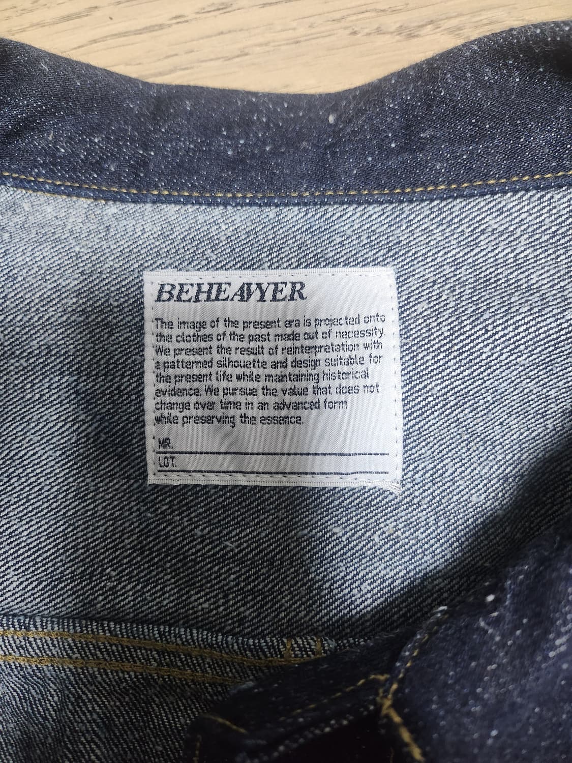 비헤비어 데님자켓 넵 인디고 4사이즈 xl 105 상품이미지4