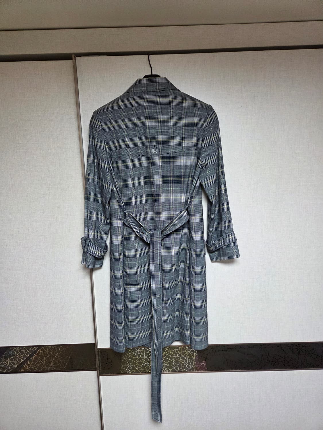 올리비아로렌 체크 더블 춘추동 코트 95 상품이미지5