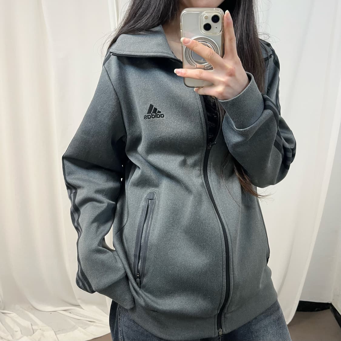 Adidas Charcoal Track Jacket 상품이미지3