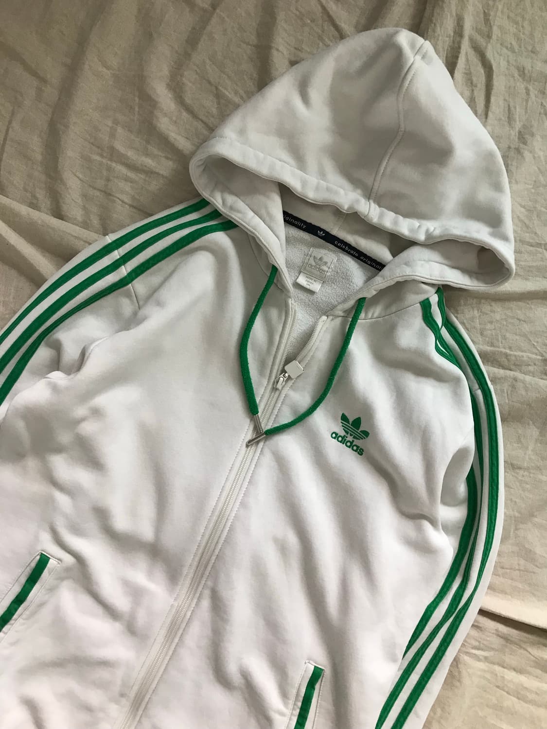 아디다스 00년대 올드스쿨 파이어버드 화이트 후드집업 상품이미지6