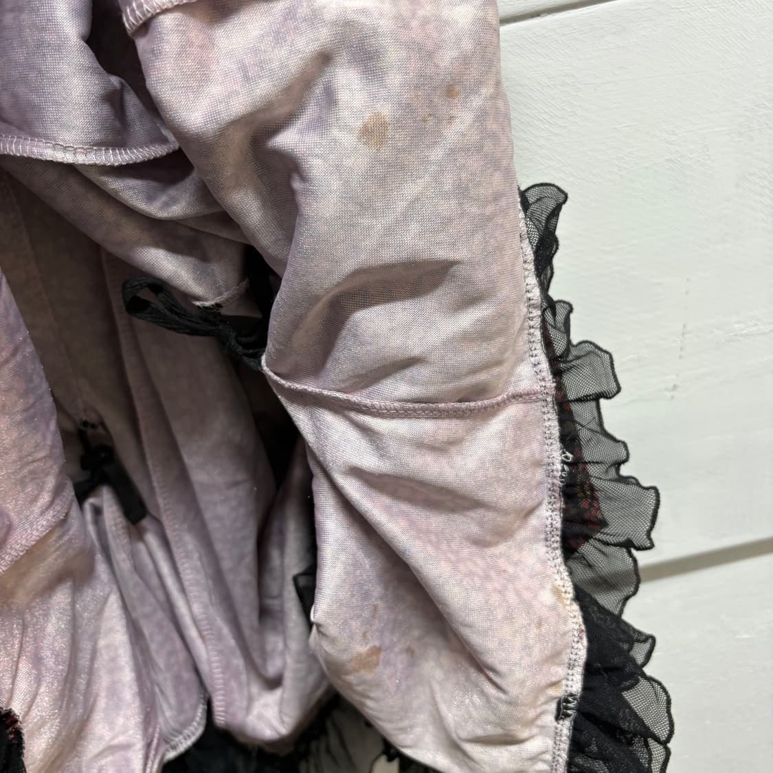 W.a.z.p 플라워 키치 벨벳 언발 셔링 캉캉 원피스 JPN 상품이미지4