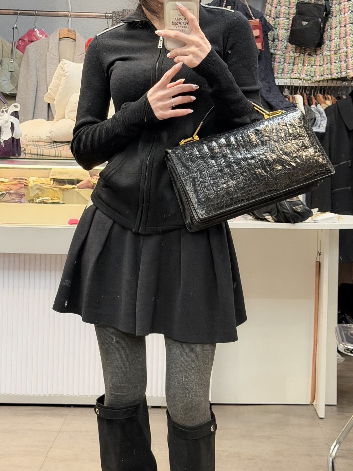 SEJ 크로커다일 탑 핸들 토트백 상품이미지2