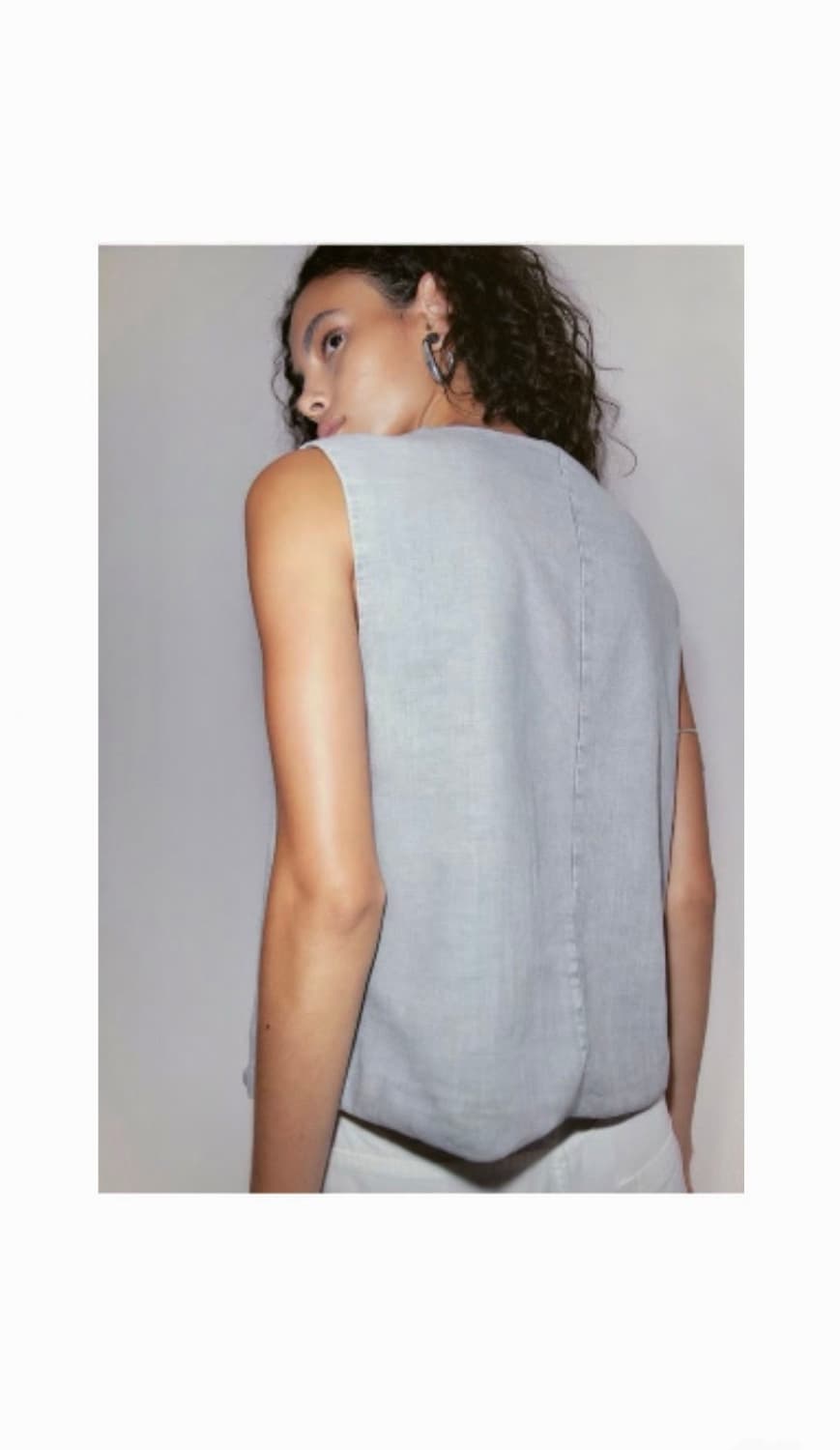 H&M 린넨 수트 베스트 XS 상품이미지1