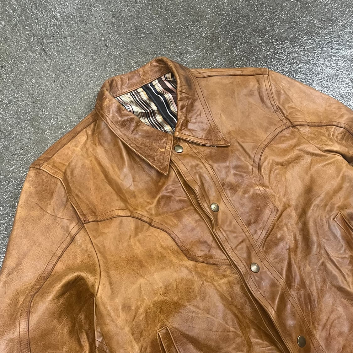 빈티지 웨스턴 레더 자켓 (100) 상품이미지8