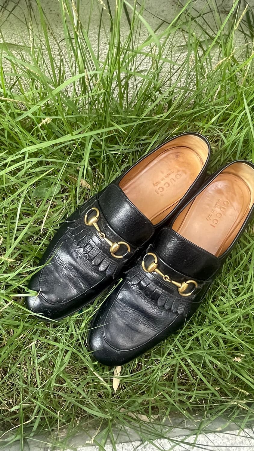 [Gucci] Fringe Horsebit Loafer with Gold 상품이미지1