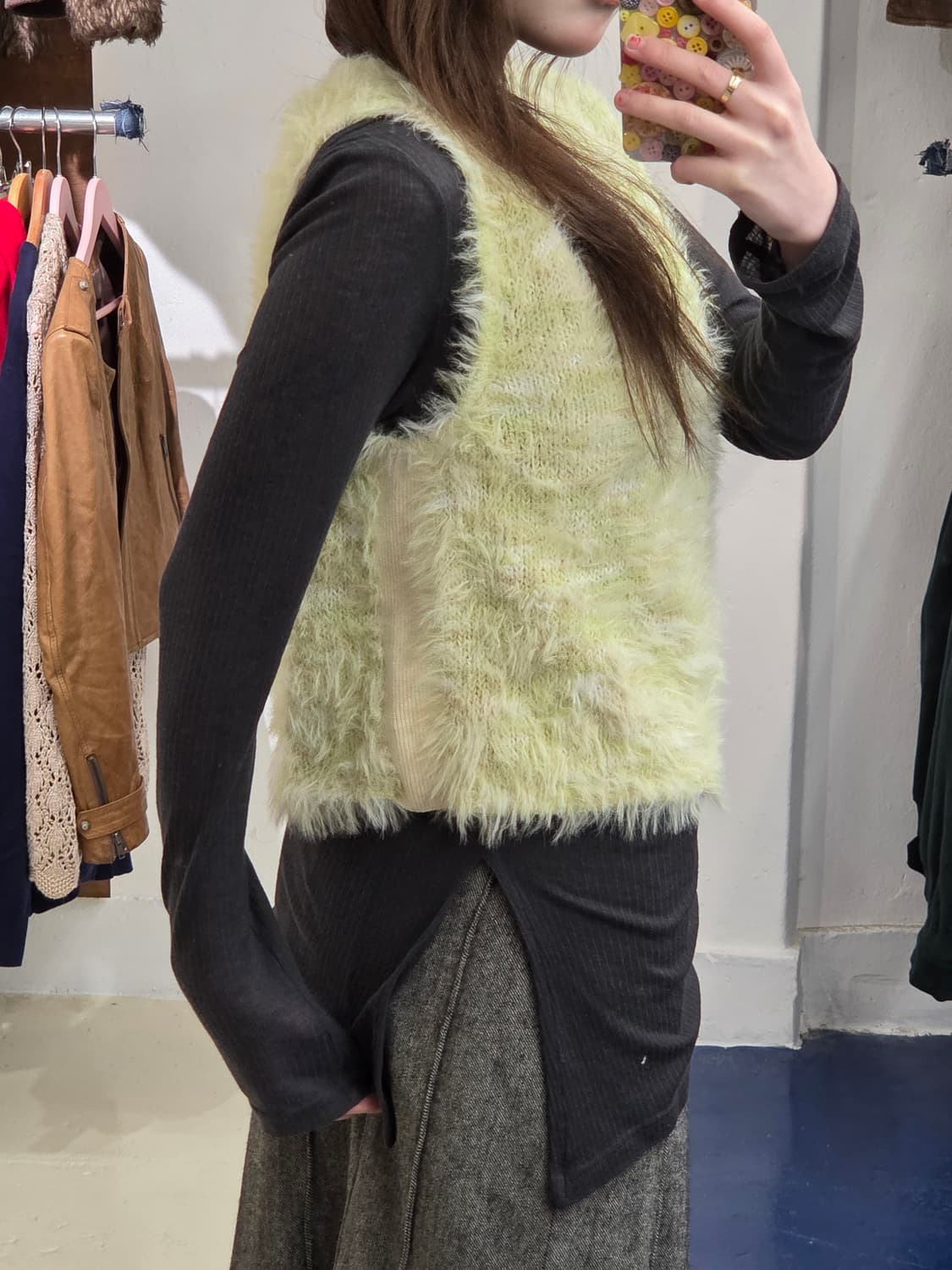 Vin Japanese 피스타치오 니트 조끼 상품이미지3