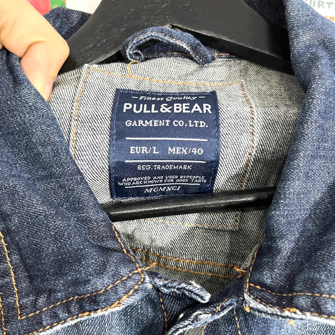 P&B 백프린팅 데님자켓 상품이미지5