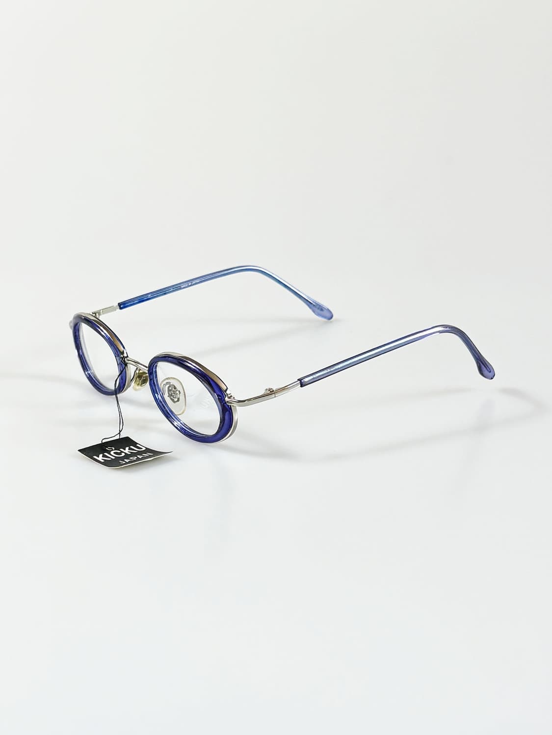 90s KICKU JAPAN 라운드 오벌 콤비네이션 빈티지 안경 상품이미지3