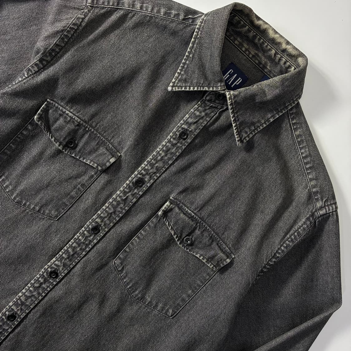 Gap  갭 90,s 포켓 차콜 데님 셔츠   상품이미지3