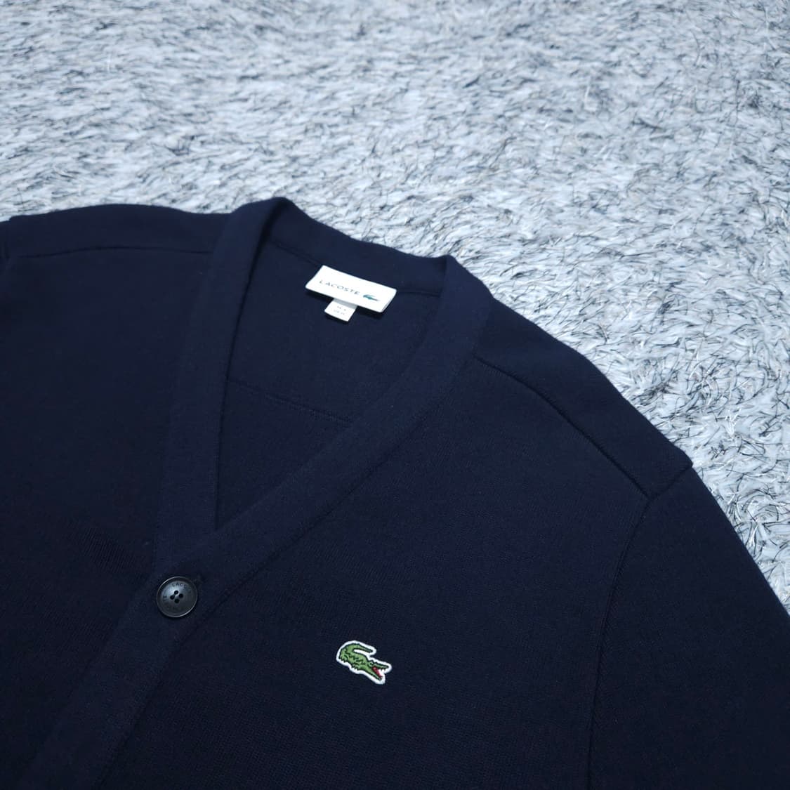 라코스테)100 남자 방모 Y넥 가디건 / 왕눈이 상품이미지4