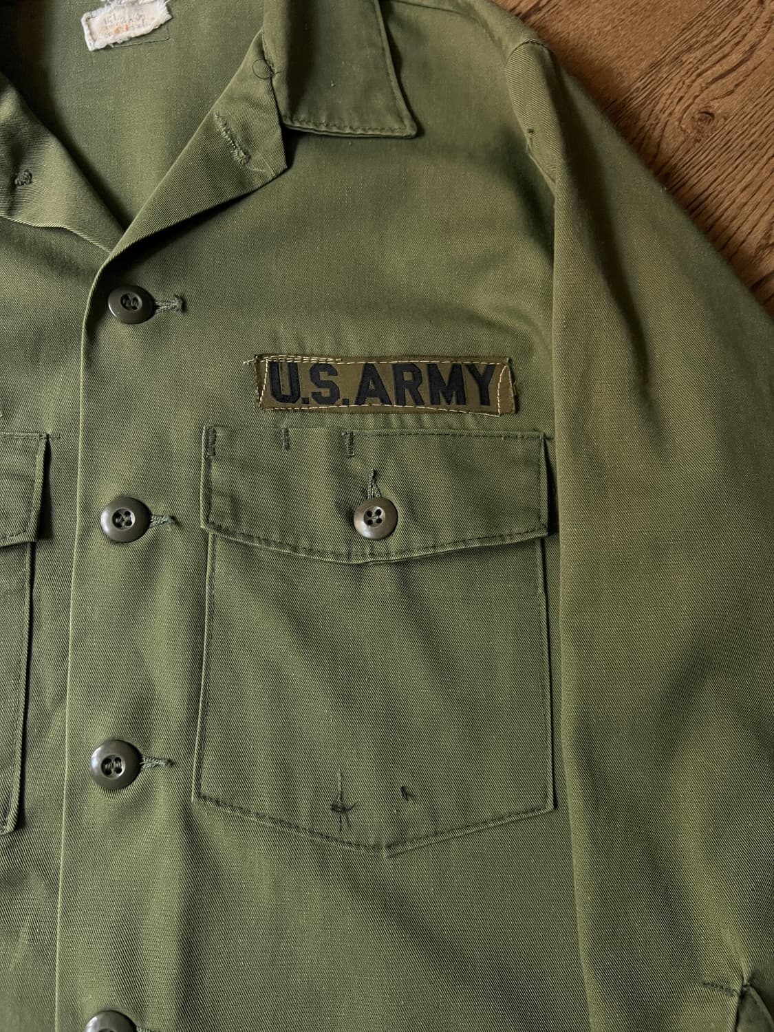 [M]70's 오리지널 U.S ARMY OG-507셔츠 상품이미지3