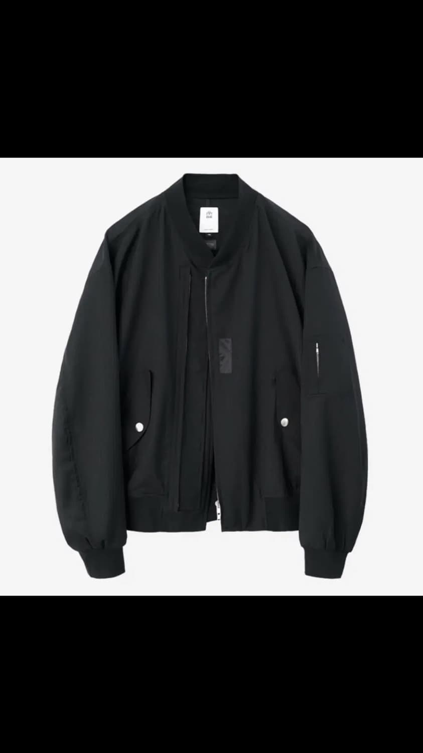 폴리테루 봄바자켓 스트라이프 블랙 울 버전 상품이미지1