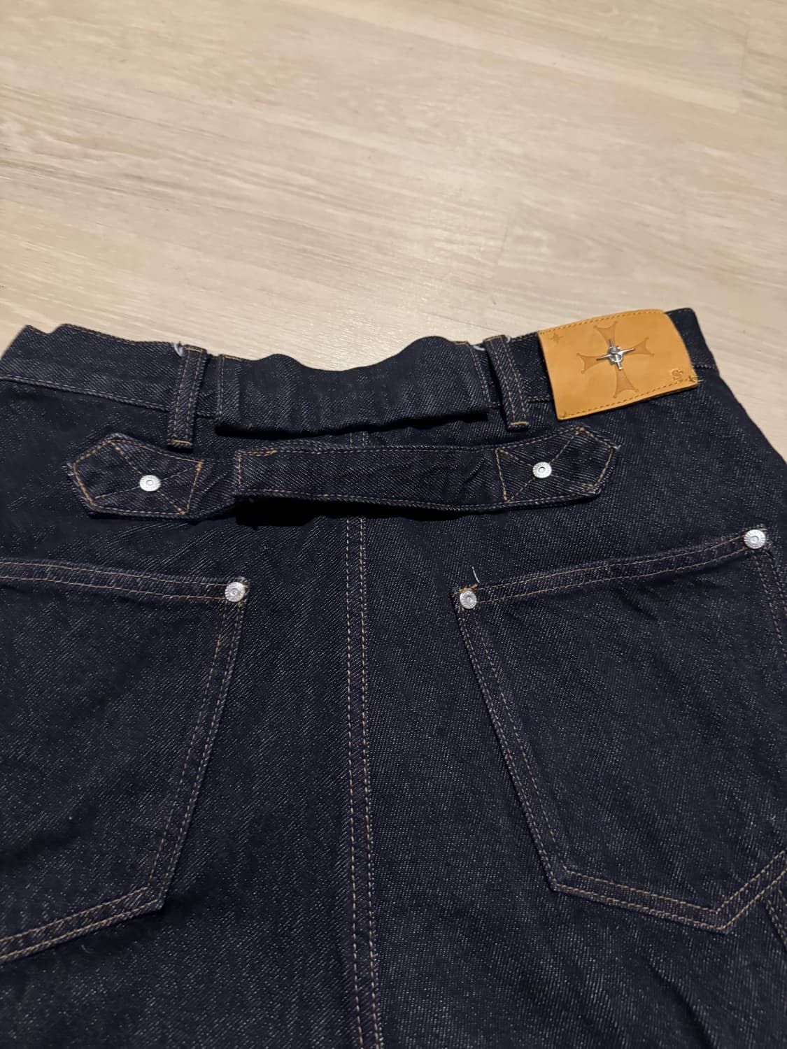 [M] Steepc lazy indigo denim shorts 상품이미지4