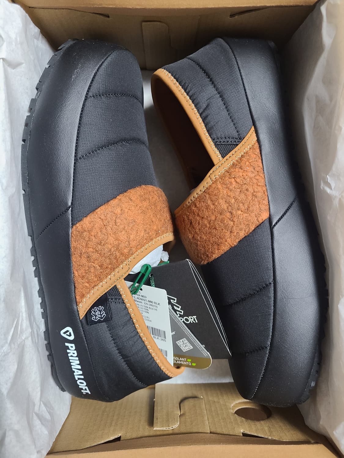 [새상품] 코오롱 프리마로프트 윈터 슬립온 블랙 상품이미지5