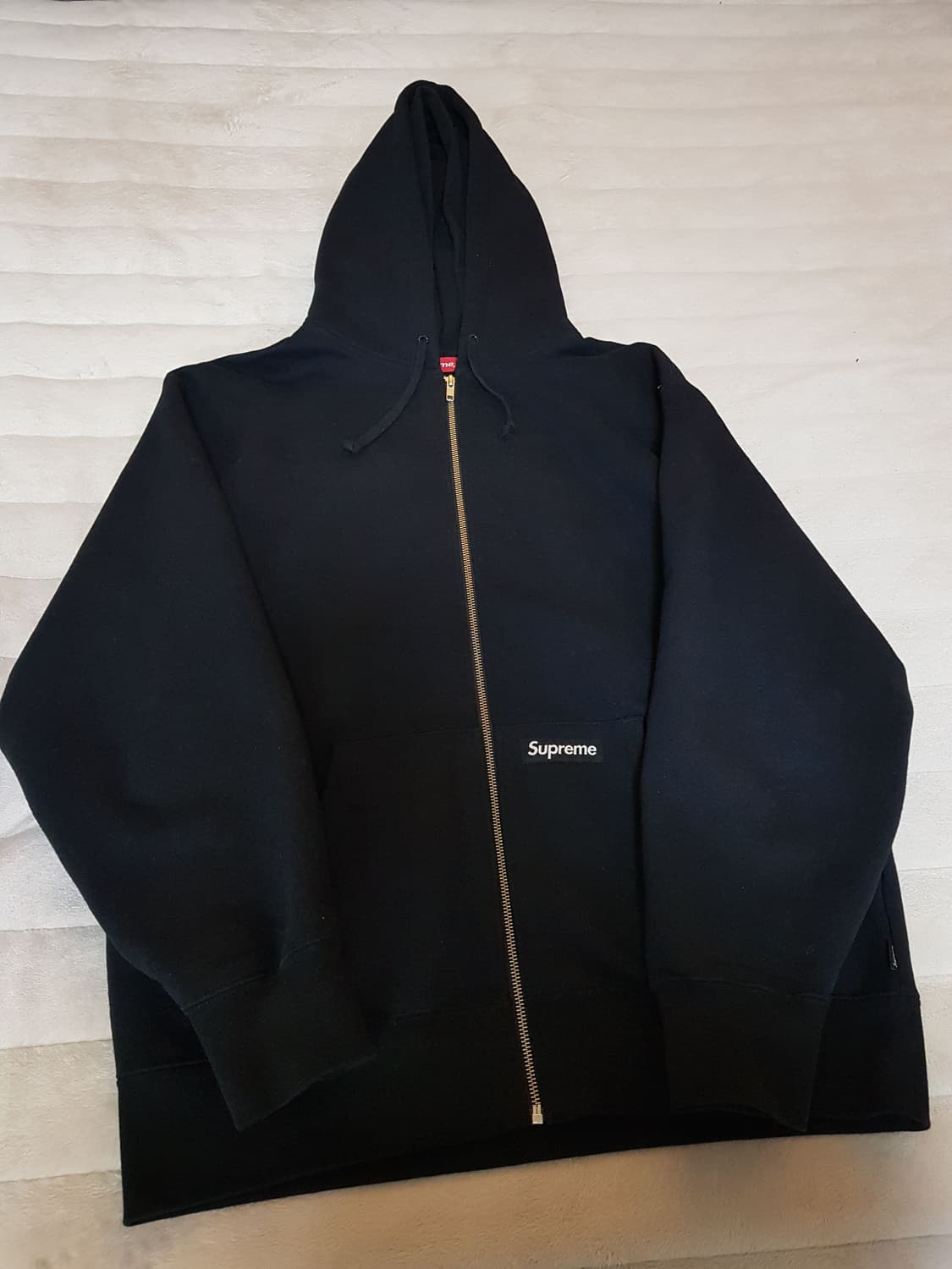 슈프림 더블 후드 페이스마스크 후드 집업 티셔츠 블랙 22FW 상품이미지1