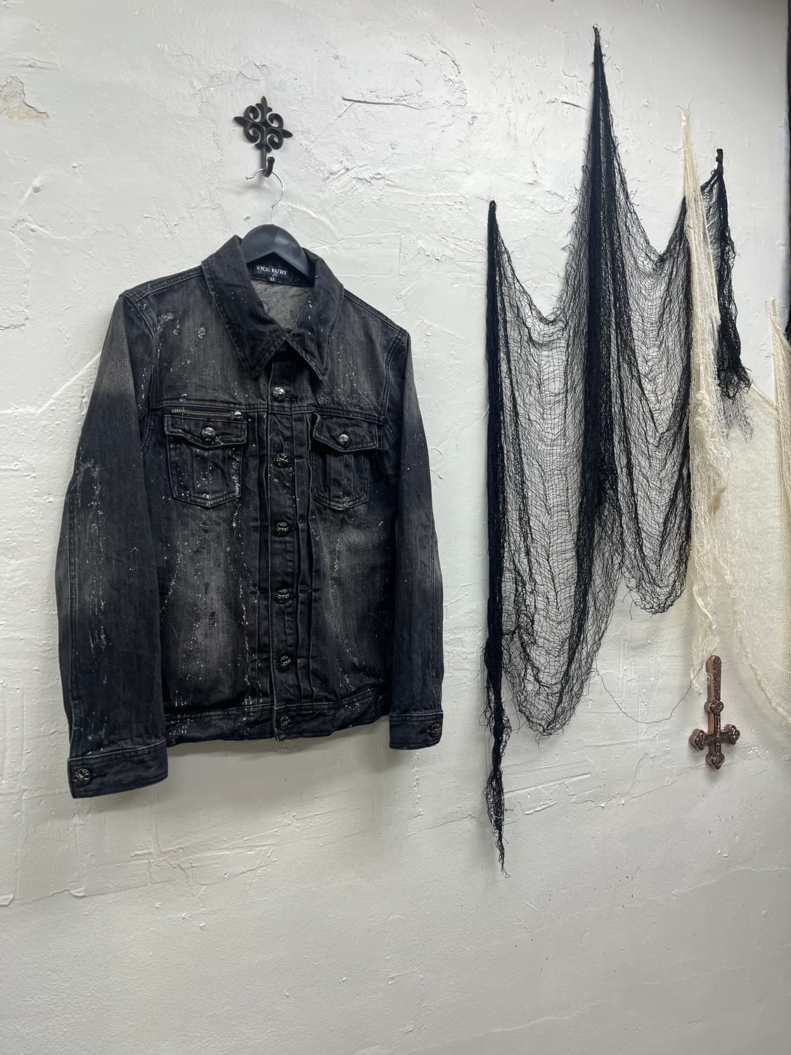 Vice fairy 00s archive lame coating deni 상품이미지1