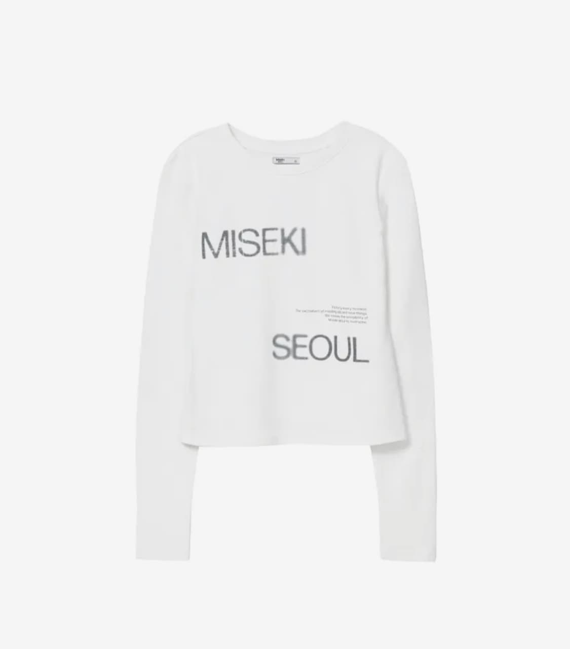 미세키서울 로고 롱슬리브 화이트 상품이미지2