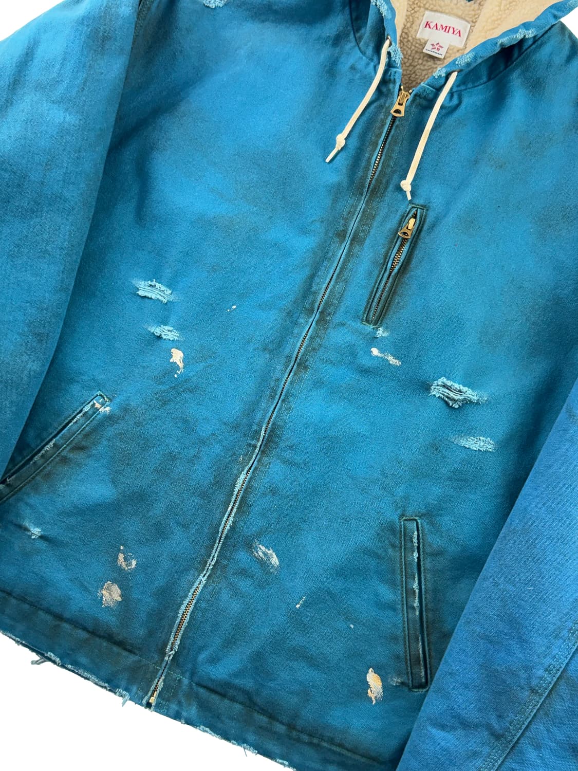 카미야 보로 자켓 후드 블루 상품이미지5