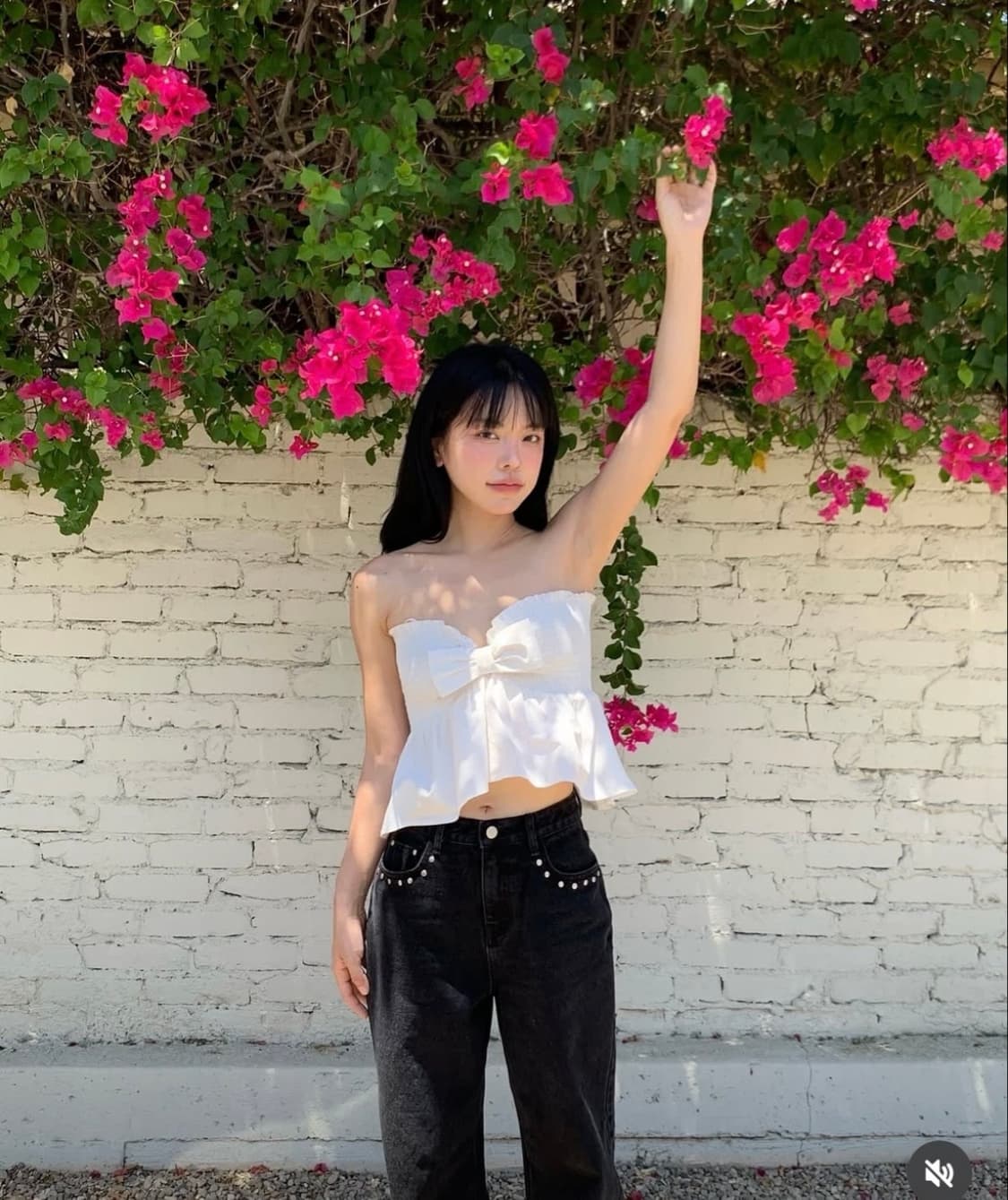 위드아웃썸머 스터드 블랙 데님진 M 상품이미지3