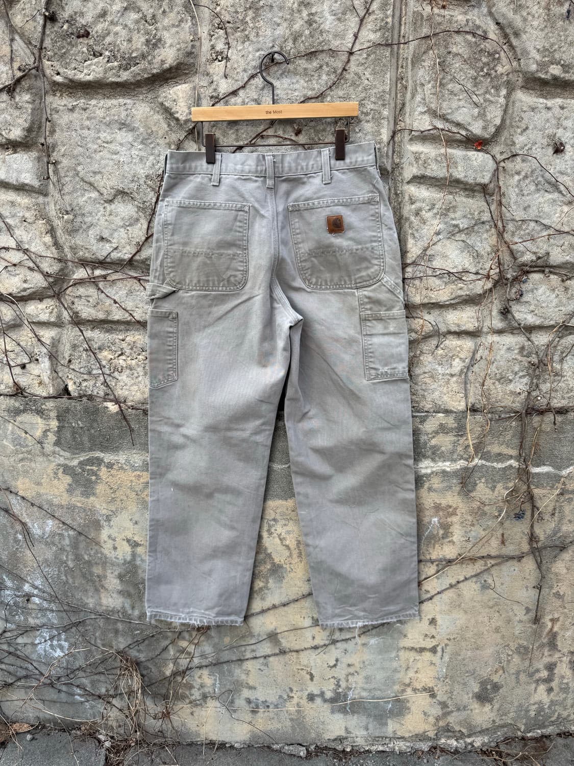 칼하트 빈티지 b11 des 싱글니 카펜터 워크 팬츠 그레이 상품이미지2