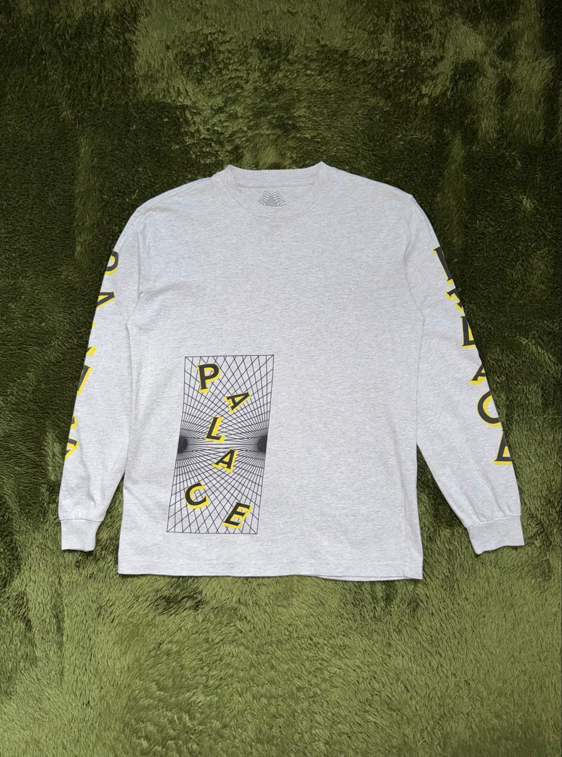 [M] Palace 팔라스 19ss Griddle 그래픽 롱슬리브 그레이 상품이미지1