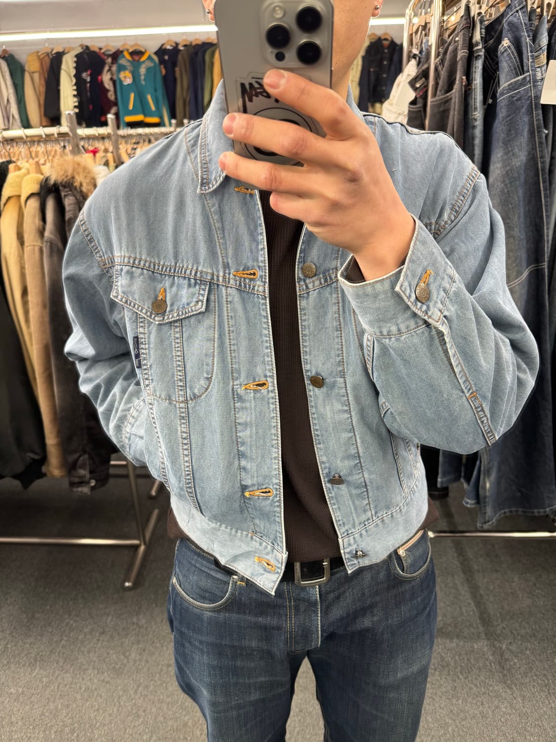 M)kenzo jeans 빈티지 패치 데님 셔츠 자켓 상품이미지1
