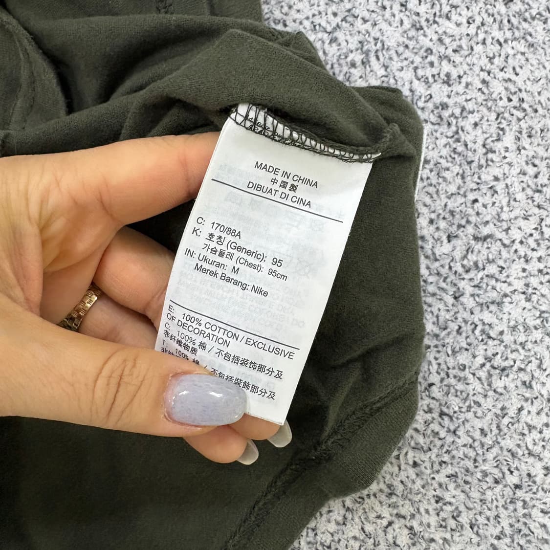 M 나이키 남성 에어 반팔티 카키 0319J 상품이미지4