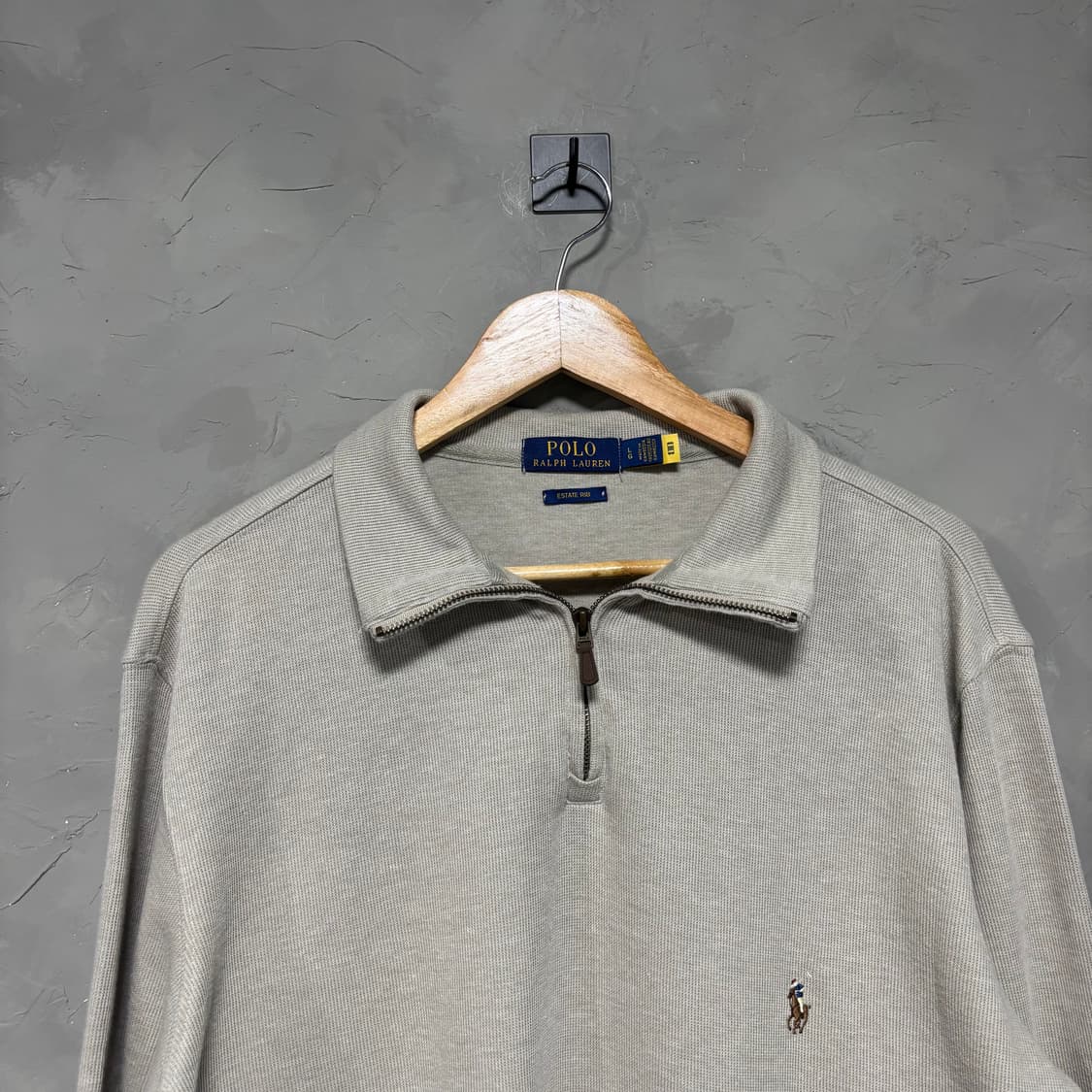 폴로 랄프로렌 신형 니트 반집업 세이지 그레이 상품이미지2