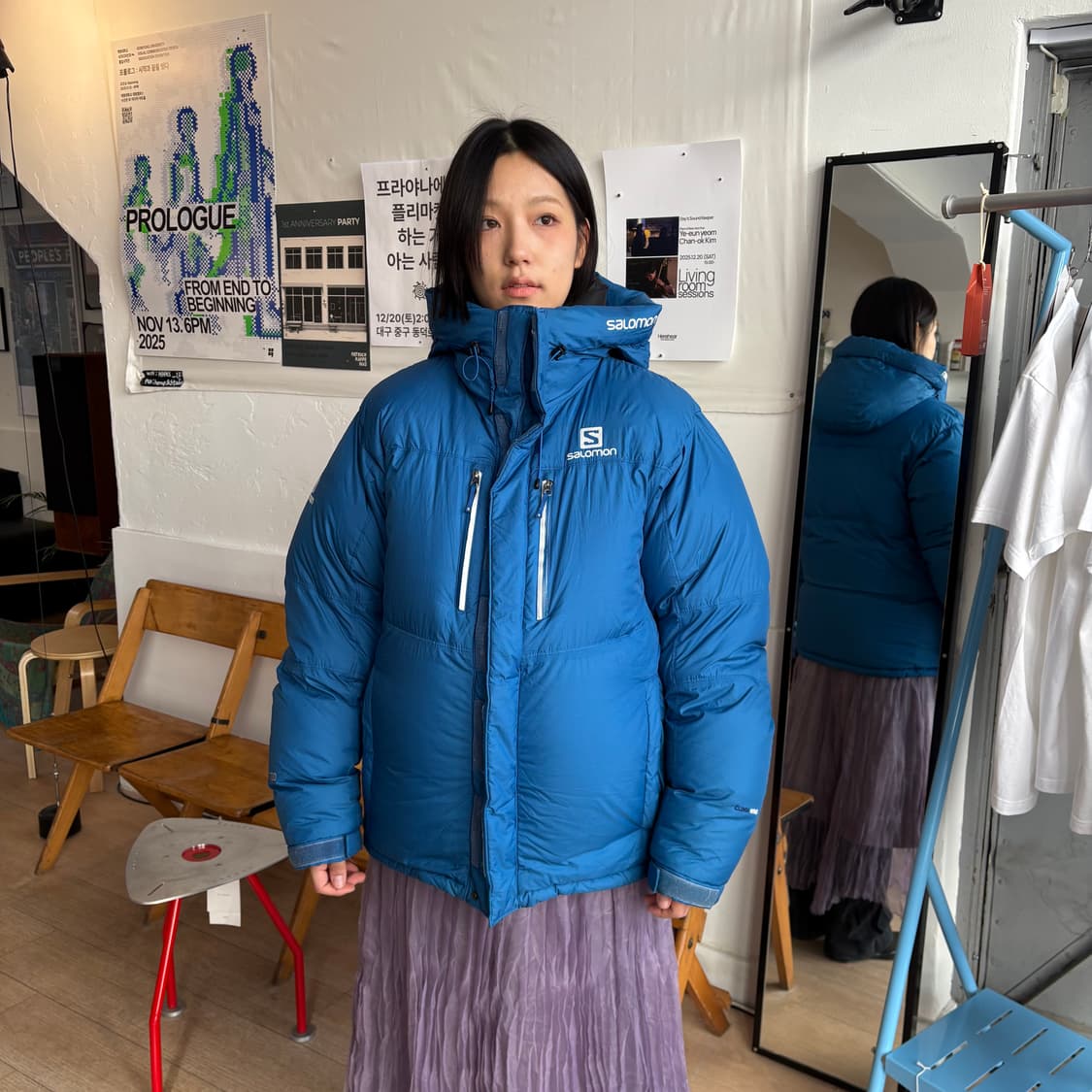 살로몬 클리마 윈드 알래스카 헤비 다운 블루 자켓(700필파워) 상품이미지1