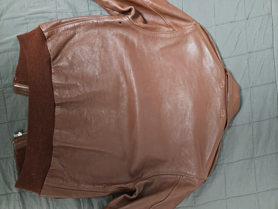 (실측있음)구리얼맥코이 러프웨어 복각 A2 체스트넛 브라운 36사이즈 상품이미지6