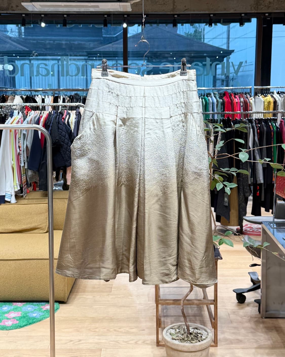 프라다 브라운 실크 그라데이션 스커트  상품이미지1