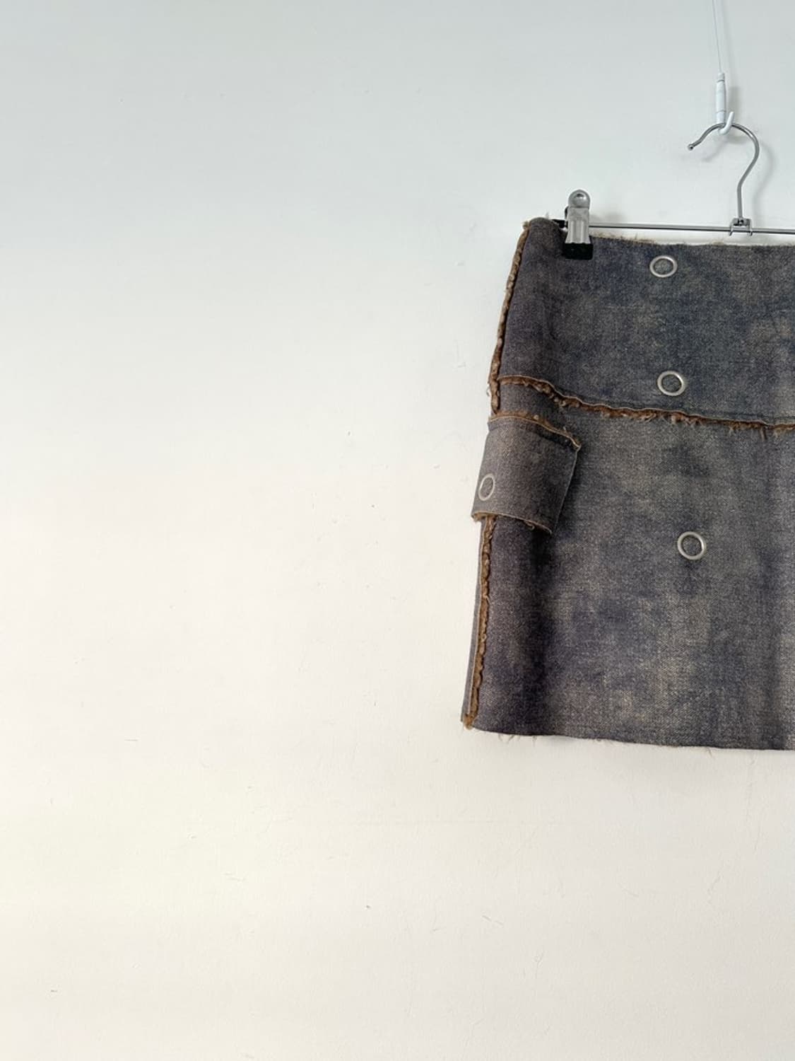 Utility layered warm skirt / grey 상품이미지2