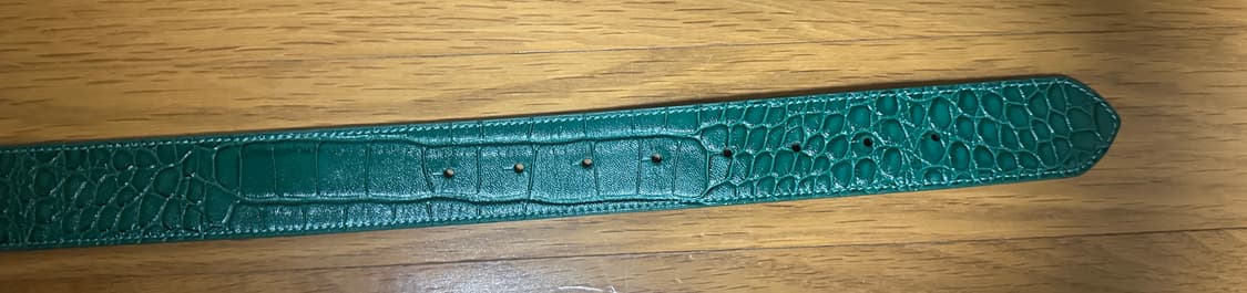 메르트라 악어 가죽 패턴 벨트 그린 상품이미지5