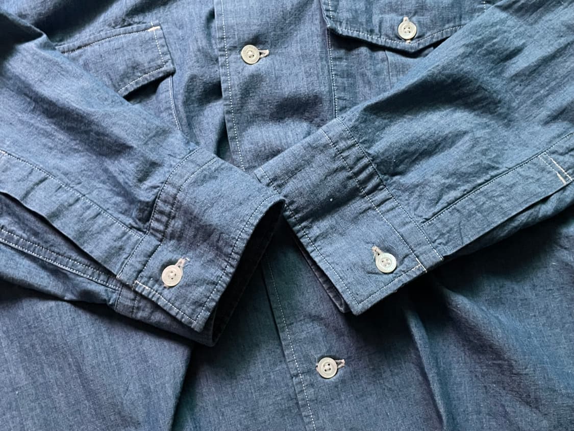 피그벨 오픈칼라 샴브레이 셔츠 2사이즈 상품이미지7