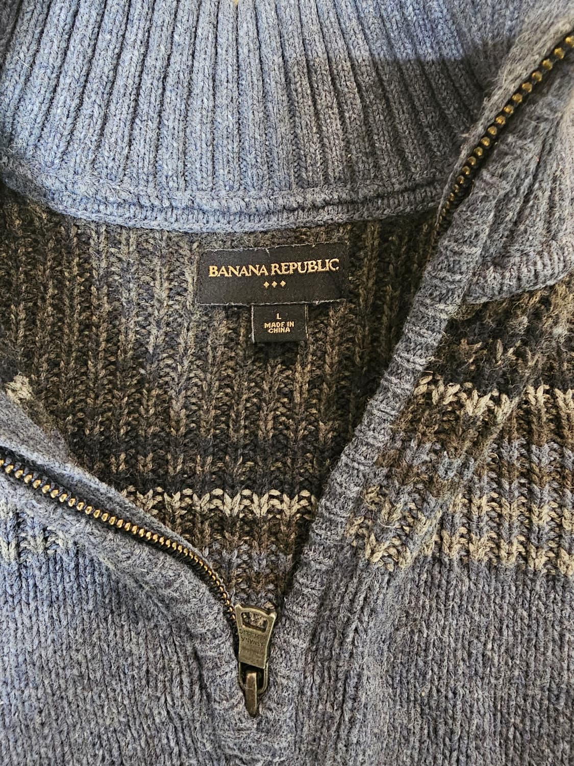 바나나리퍼블릭 반집업 니트 L 상품이미지2