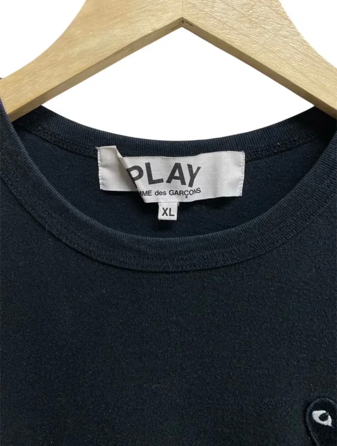 꼼데가르송 플레이 블랙 티셔츠 M 상품이미지4