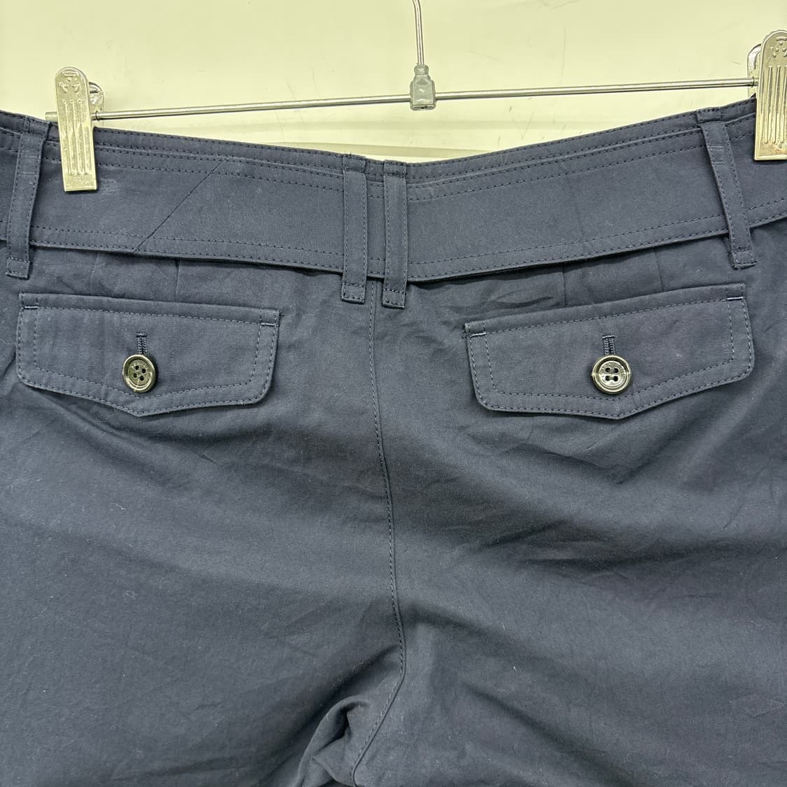 버버리 벨트 면바지 네이비 팬츠 34in 상품이미지5