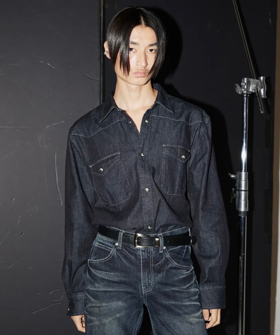 엘무드 테리 데님 셔츠 인디고 블루 (정가 9만원) 상품이미지1