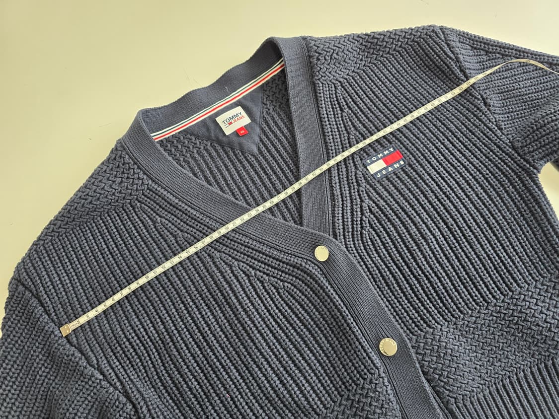 타미진스 브이넥 크롭 가디건 네이비 XS 상품이미지7