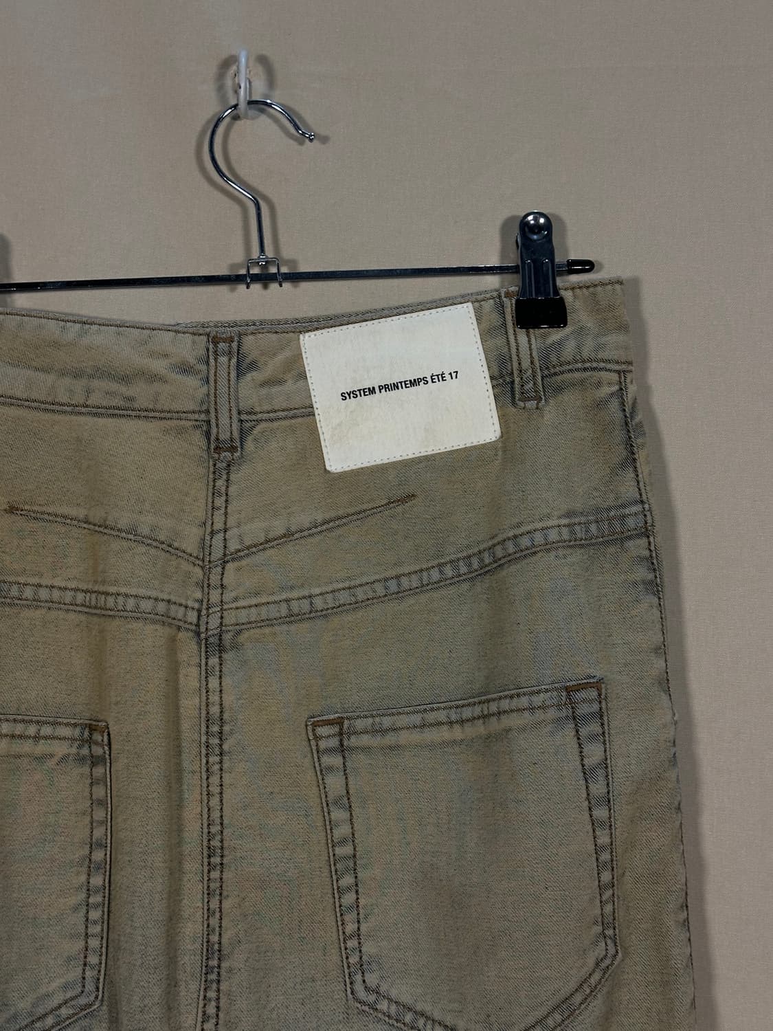 시스템옴므 믹스매치 레트로 레이어드 롱 스커트 처분  상품이미지4