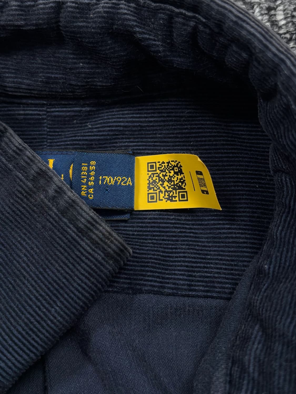 폴로 클래식 핏 네이비 코듀로이 셔츠 상품이미지6