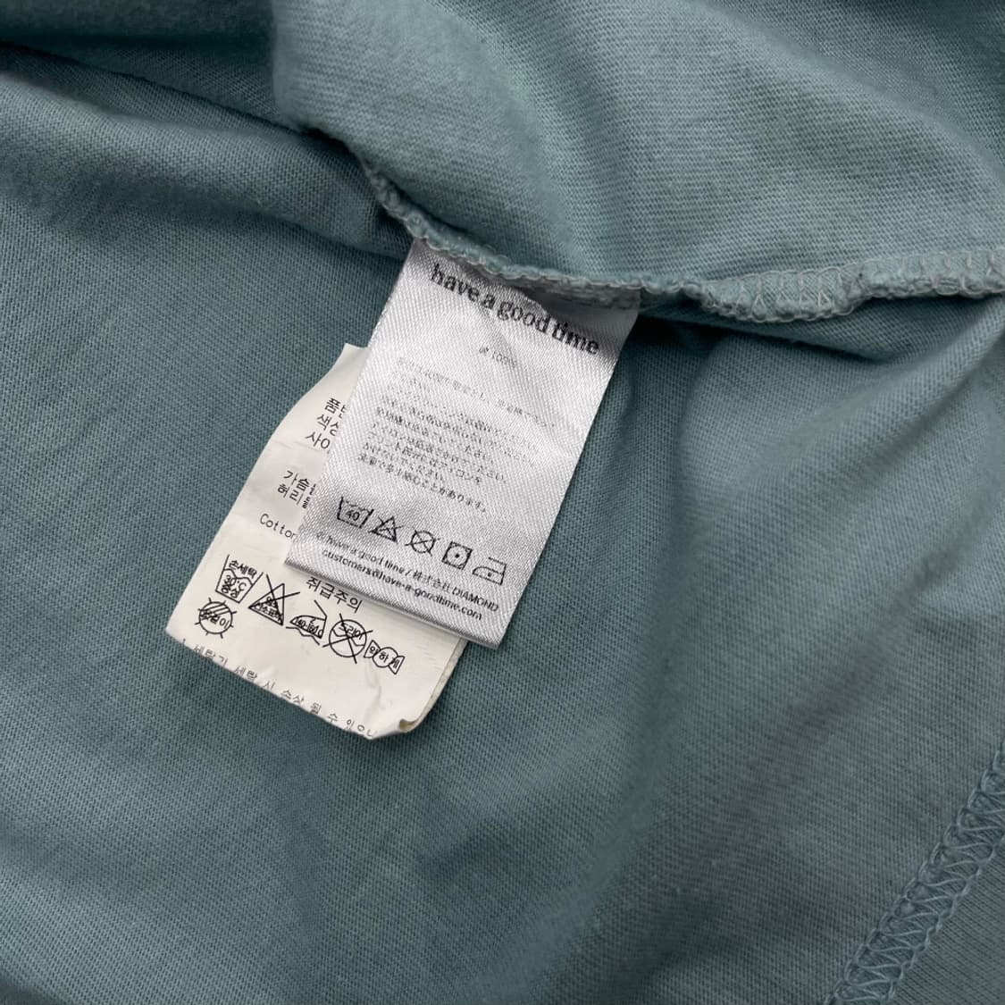 해브어굿타임 사이드로고 민트 롱슬리브 L 상품이미지8